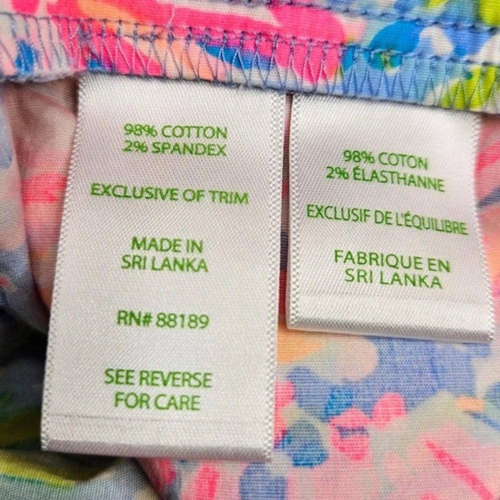 Lilly Pulitzer Ocean View Floral Shorts Casual Everyday‎ Colorful XXS